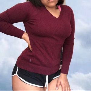 maroon love tree sweater